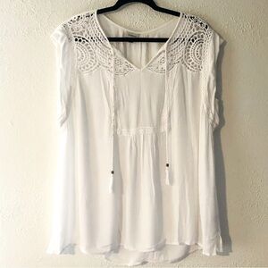 Avenue plus size lace bohemian tunic top!